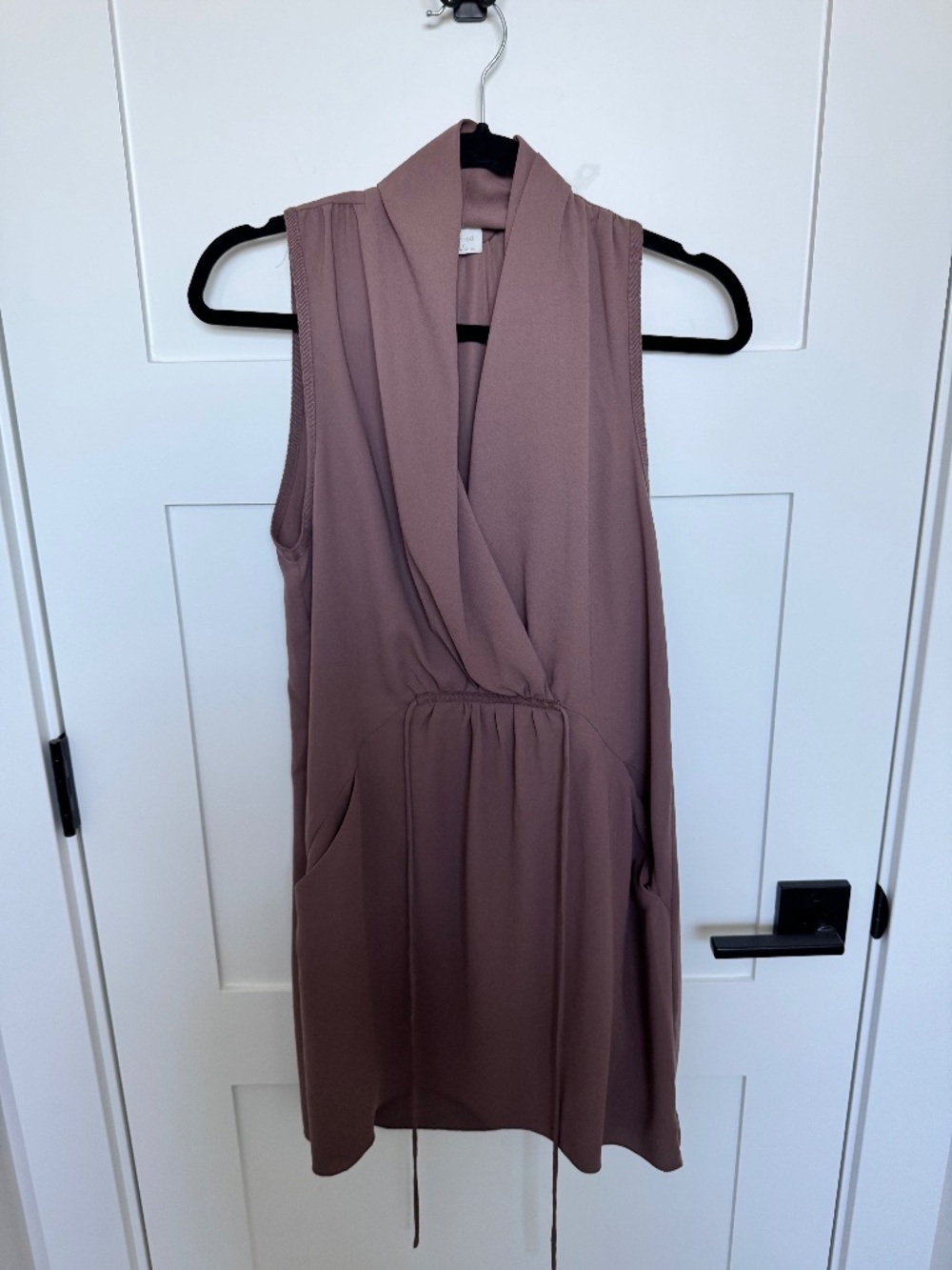 Aritzia Wilfred muted plum dress